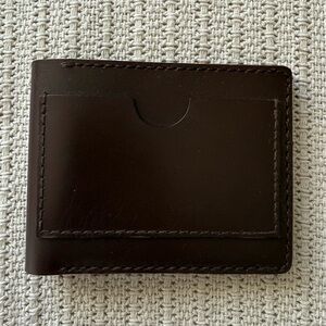 Madewell Compact Leather Card Holder - Wallet Dark Brown